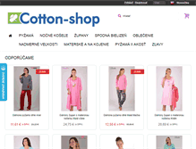 Tablet Screenshot of cotton-shop.sk